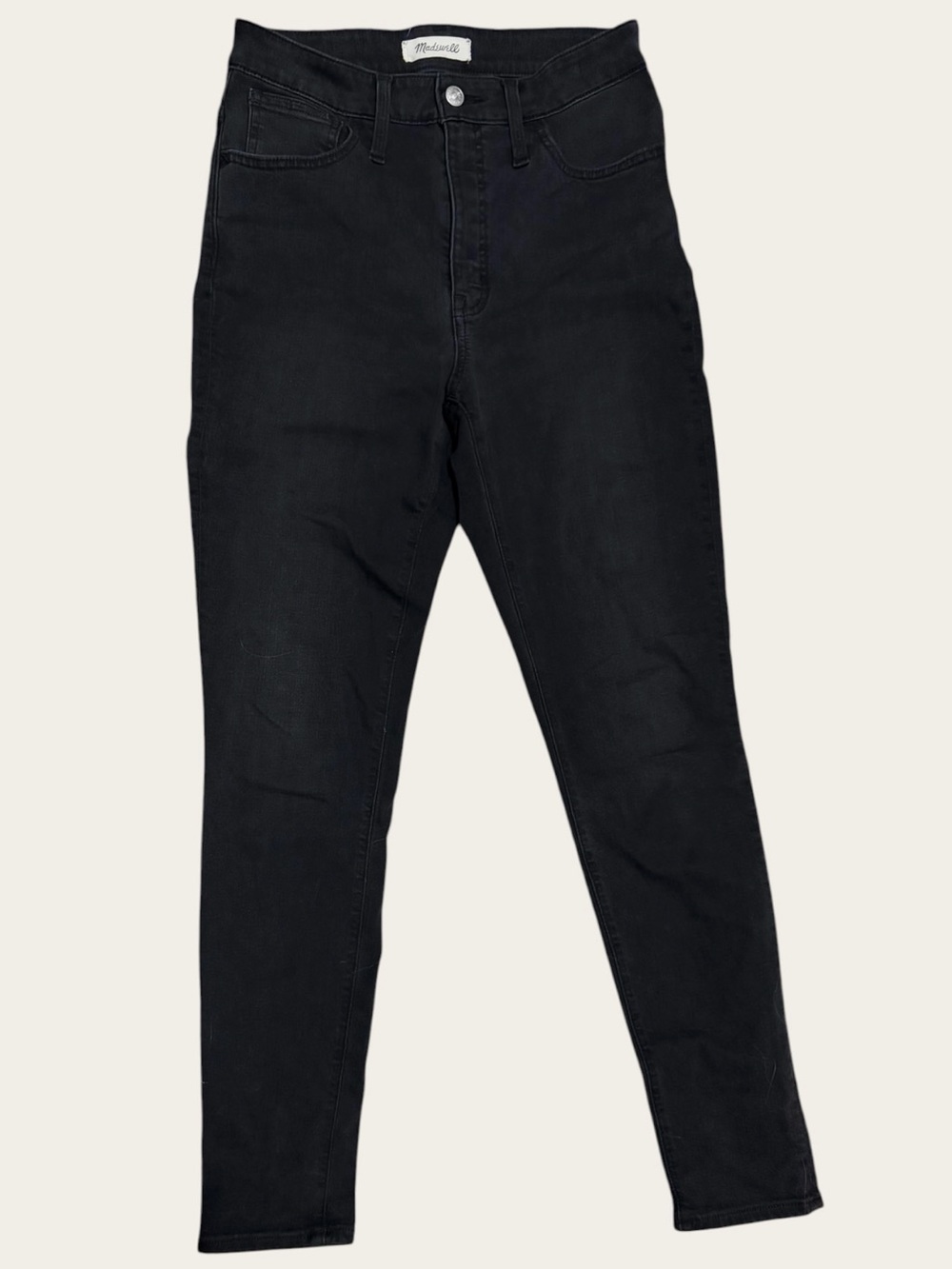 Madewell Curvy Roadtripper Jeans 27 Black High Rise Skinny Stretch